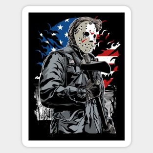 Jason American killer Sticker